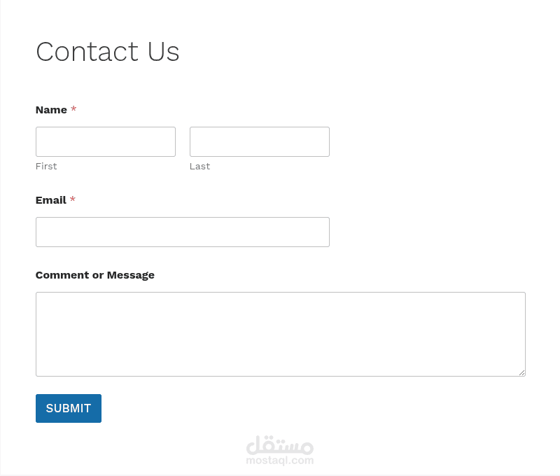 إضافة زر تفاعلي وForm اتصل بنا