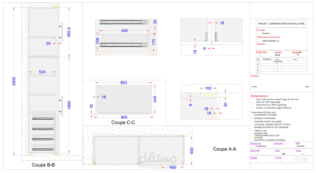 Placards-خزانة حائط مدمجة