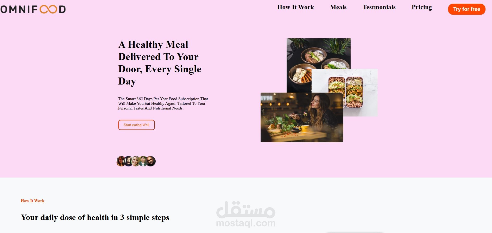 Omnifood – Healthy Meal Delivery Website Design