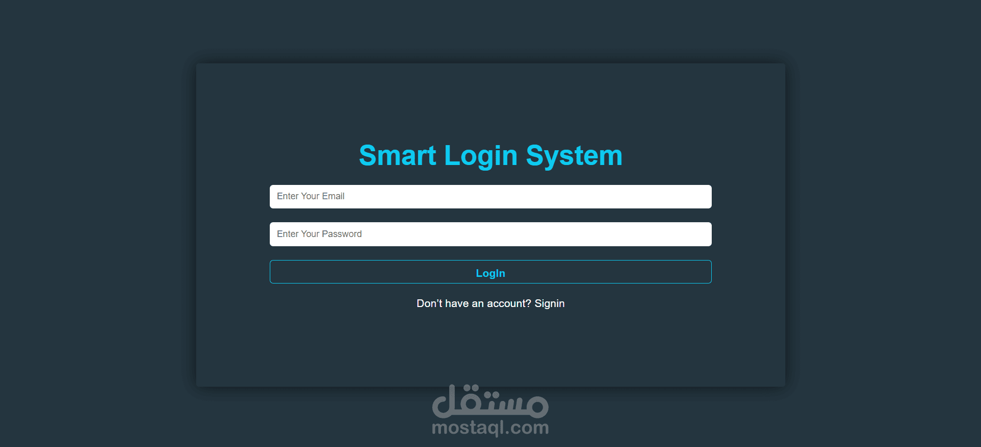 نظام تسجيل دخول متكامل (Login / Sign Up / Welcome) بتصميم متجاوب