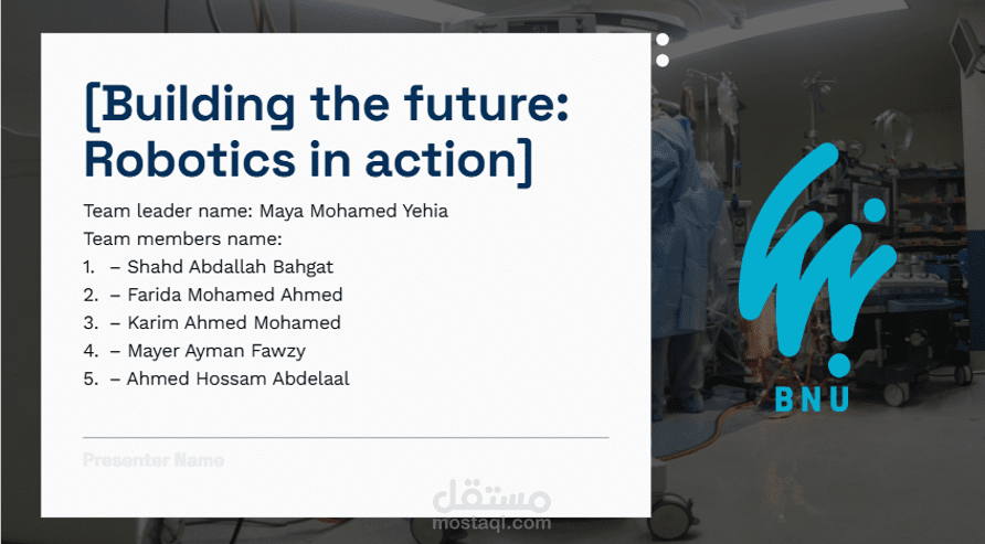 Presentation: Building the Future with Robotics