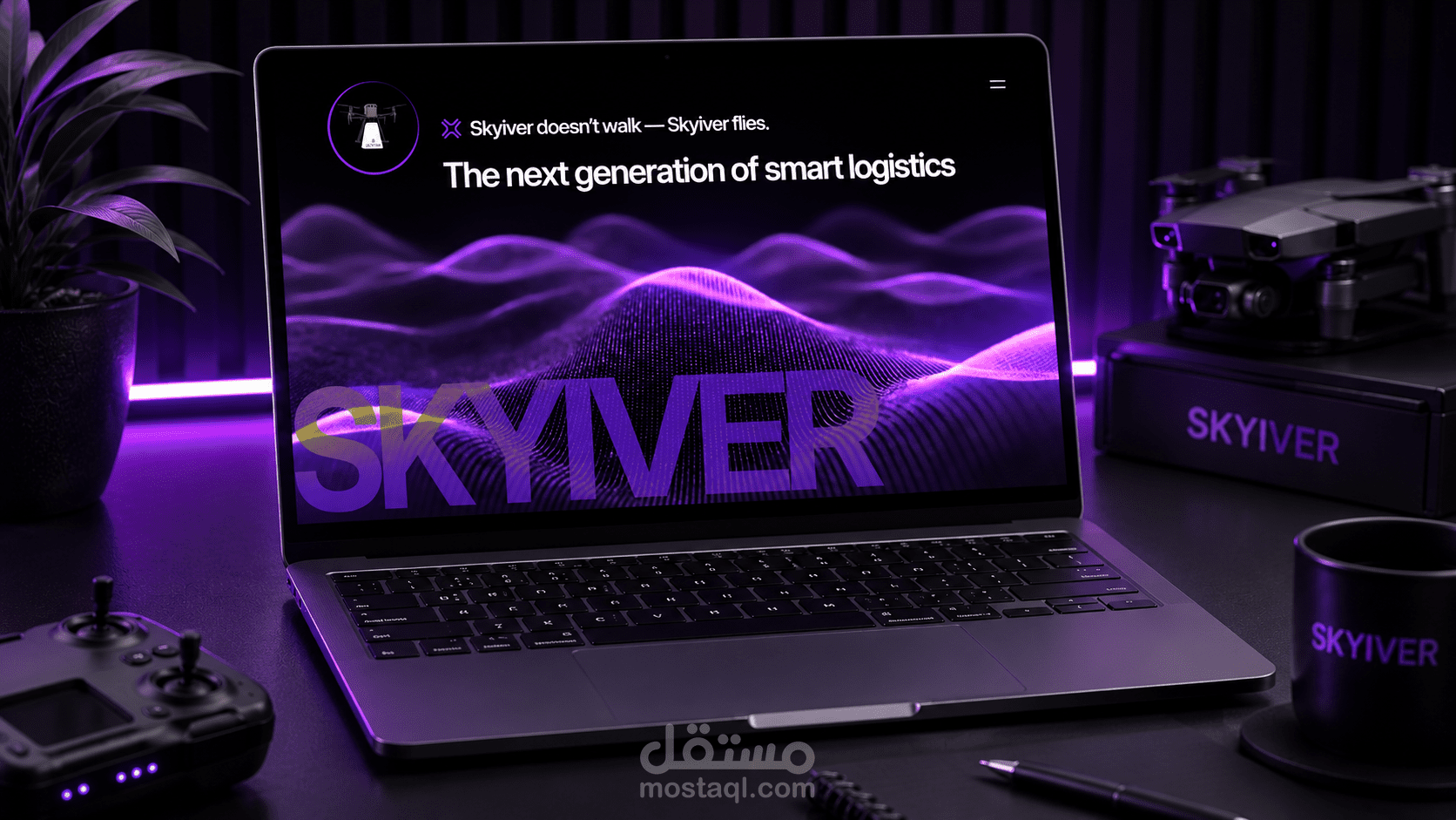 تصميم موقع لشركة skyiver في مجال الدرون