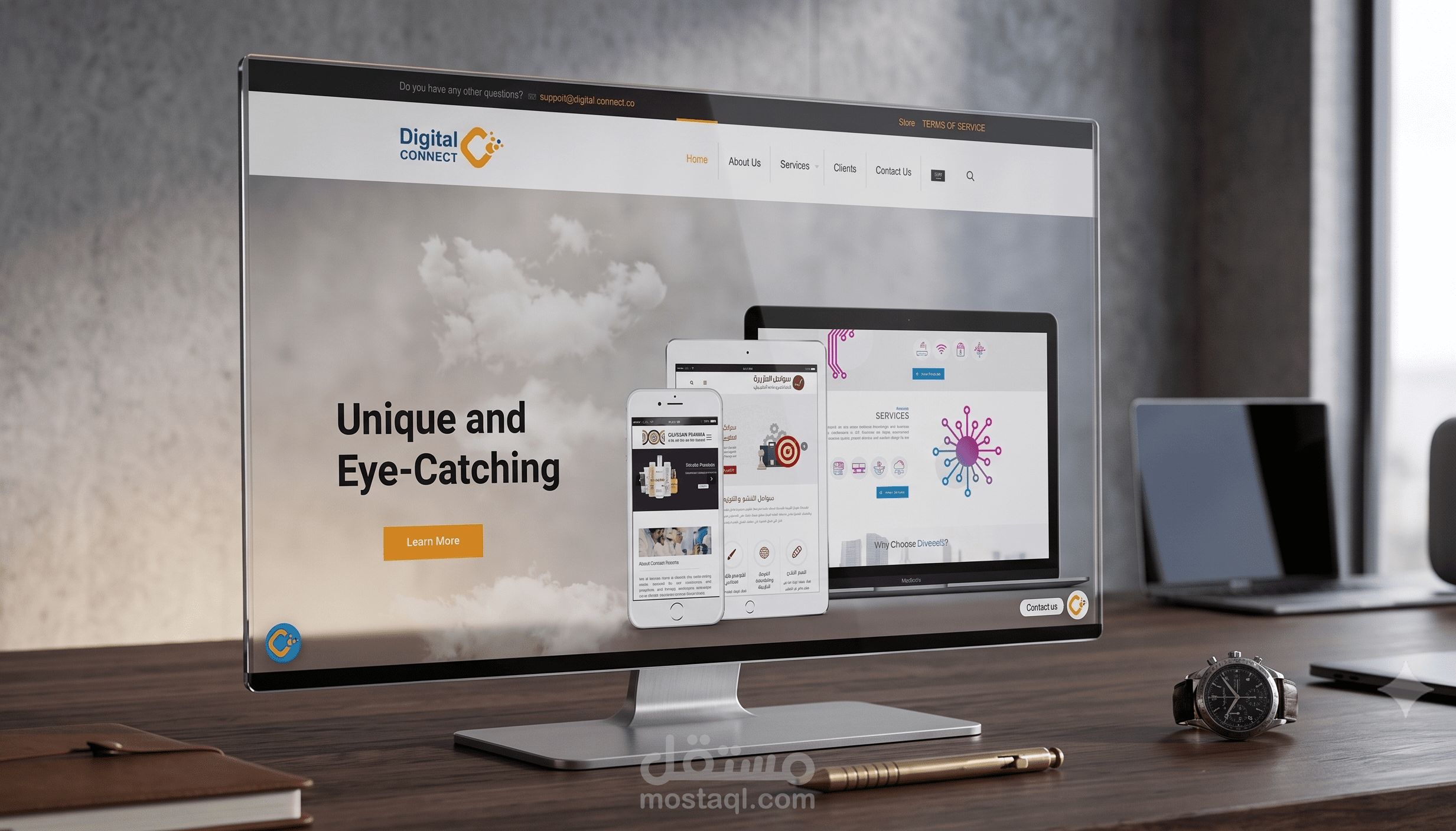 تطوير موقع قائم لشركة خدمات رقمية