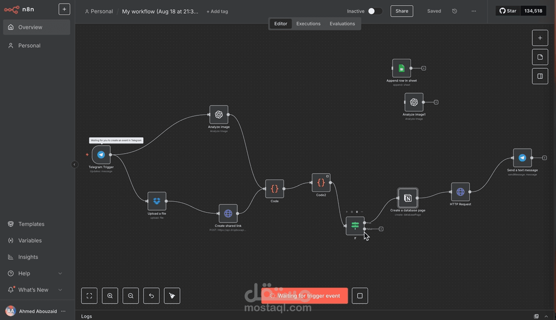 نظام الأوتوميشن لي احدى غروبات تيلغرام