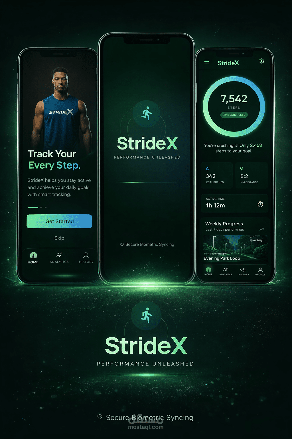StrideX – تطبيق عدّاد خطوات ذكي مبني بهندسة نظيفة (Clean Architecture)