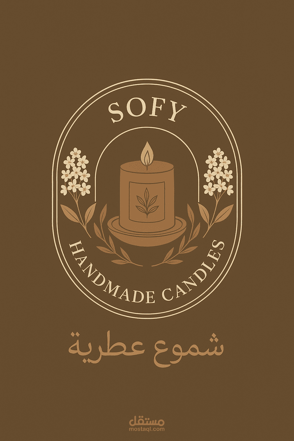 لوجو بني بتصميم بسيط وراقي