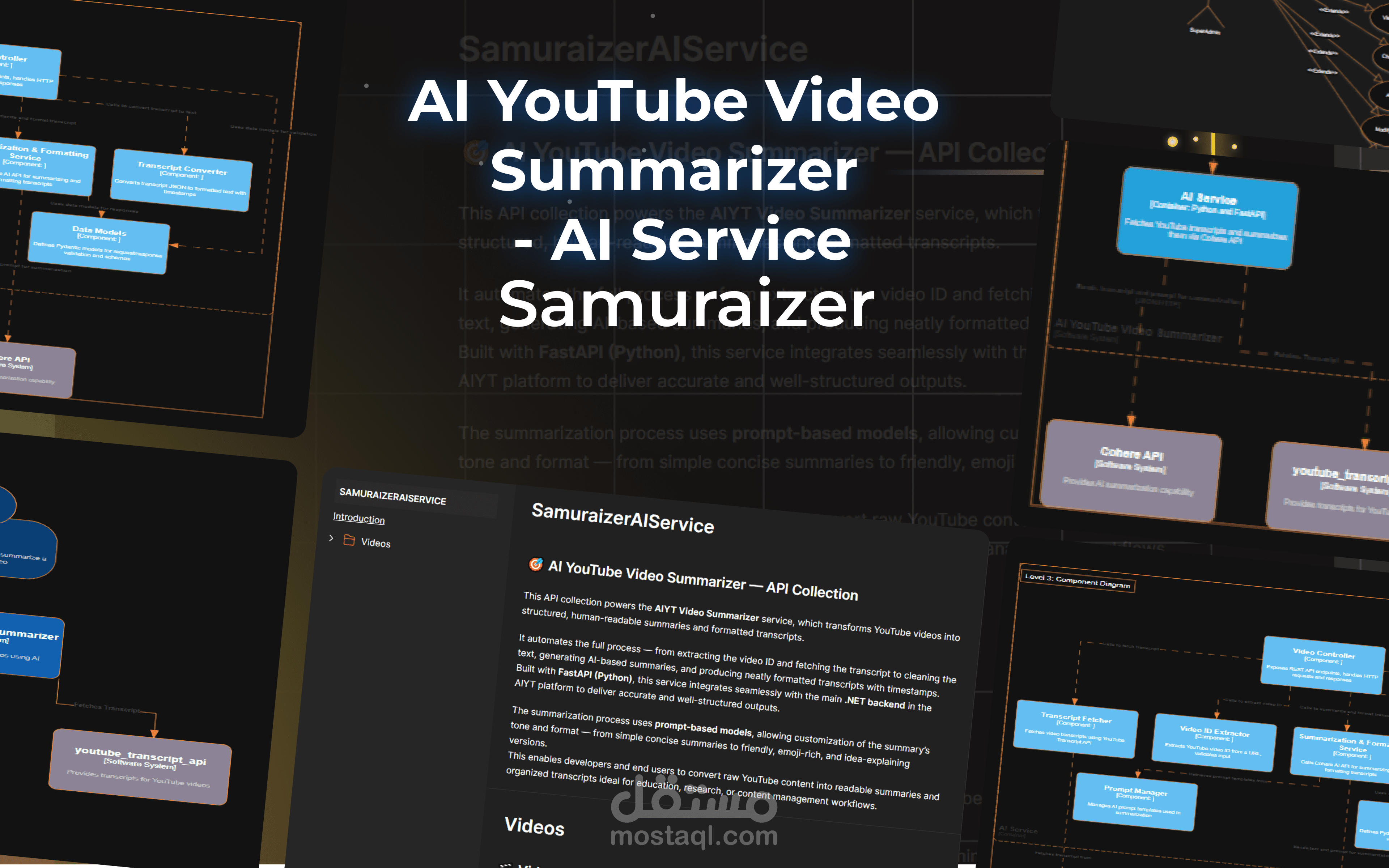 Samuraizer AI Service: توليد ملخّصات ذكية لمقاطع فيديو YouTube باستخدام Large Language Model.