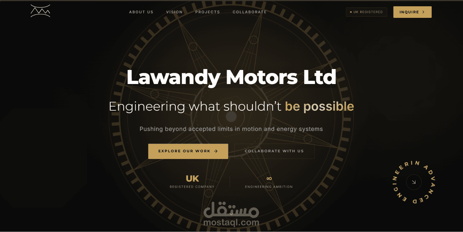 تصميم وتطوير الموقع التعريفي لشركة Lawandy Motors