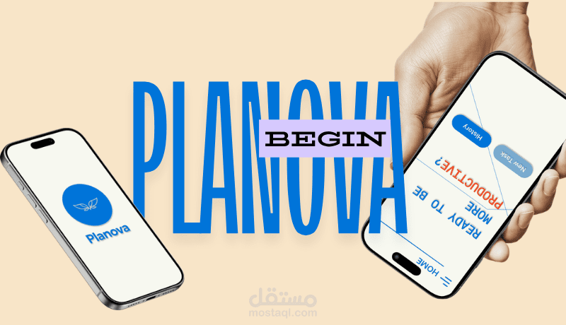 تصميم UI/UX لتطبيق إدارة المهام PLANOVA TO DO LIST