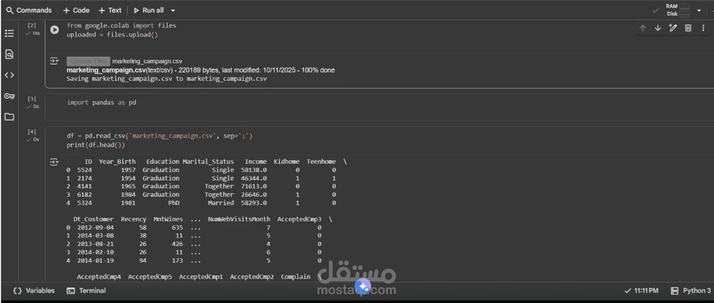 تحليل بيانات باستخدام Python