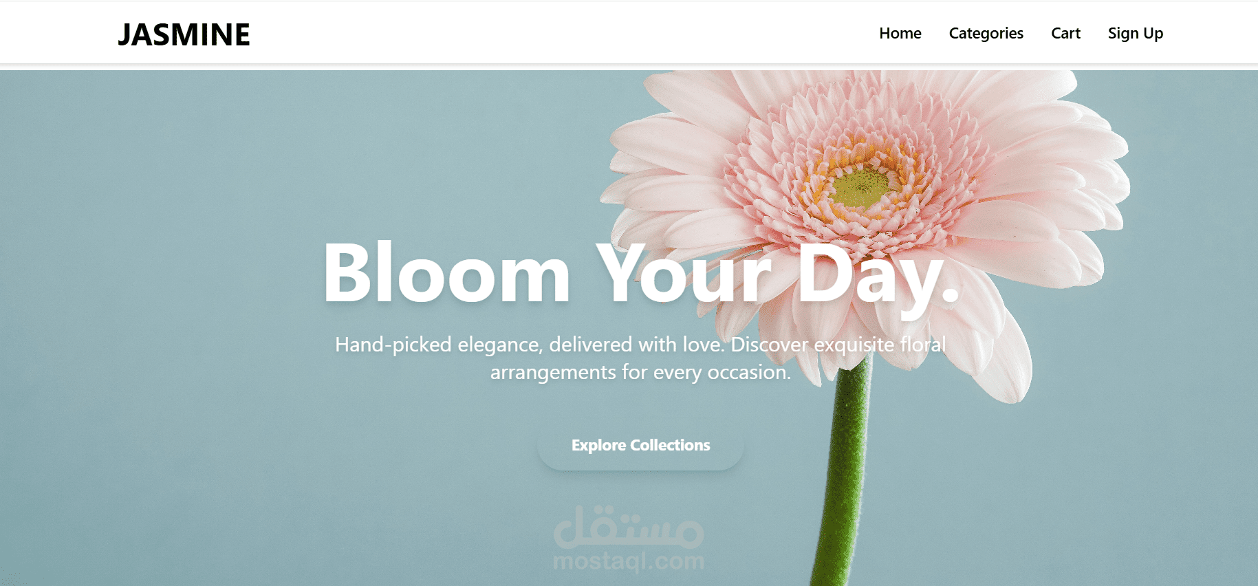 JASMINE    متجر أزهار إلكتروني بتجربة مستخدم مميزة