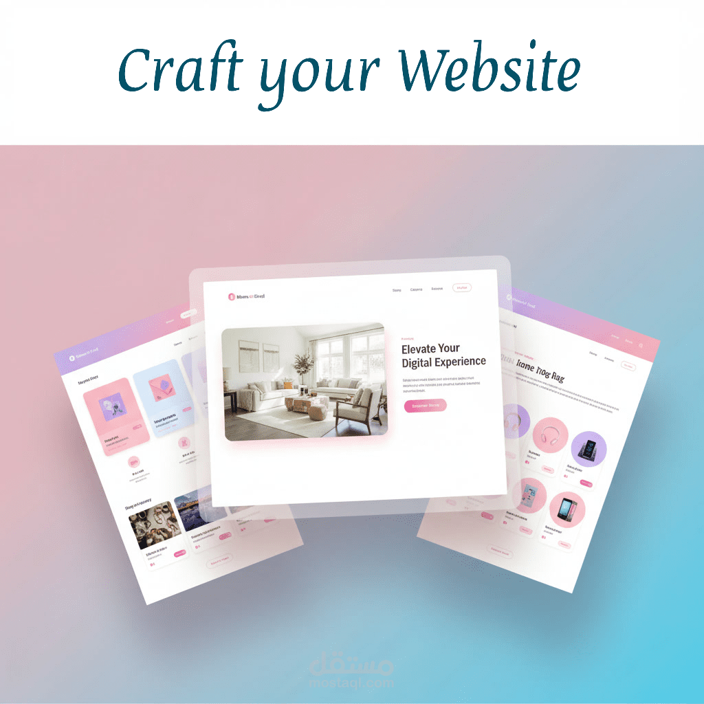 متجر الكترونى لبيع الحرف اليدوية  والاكسسوارات E commerce website