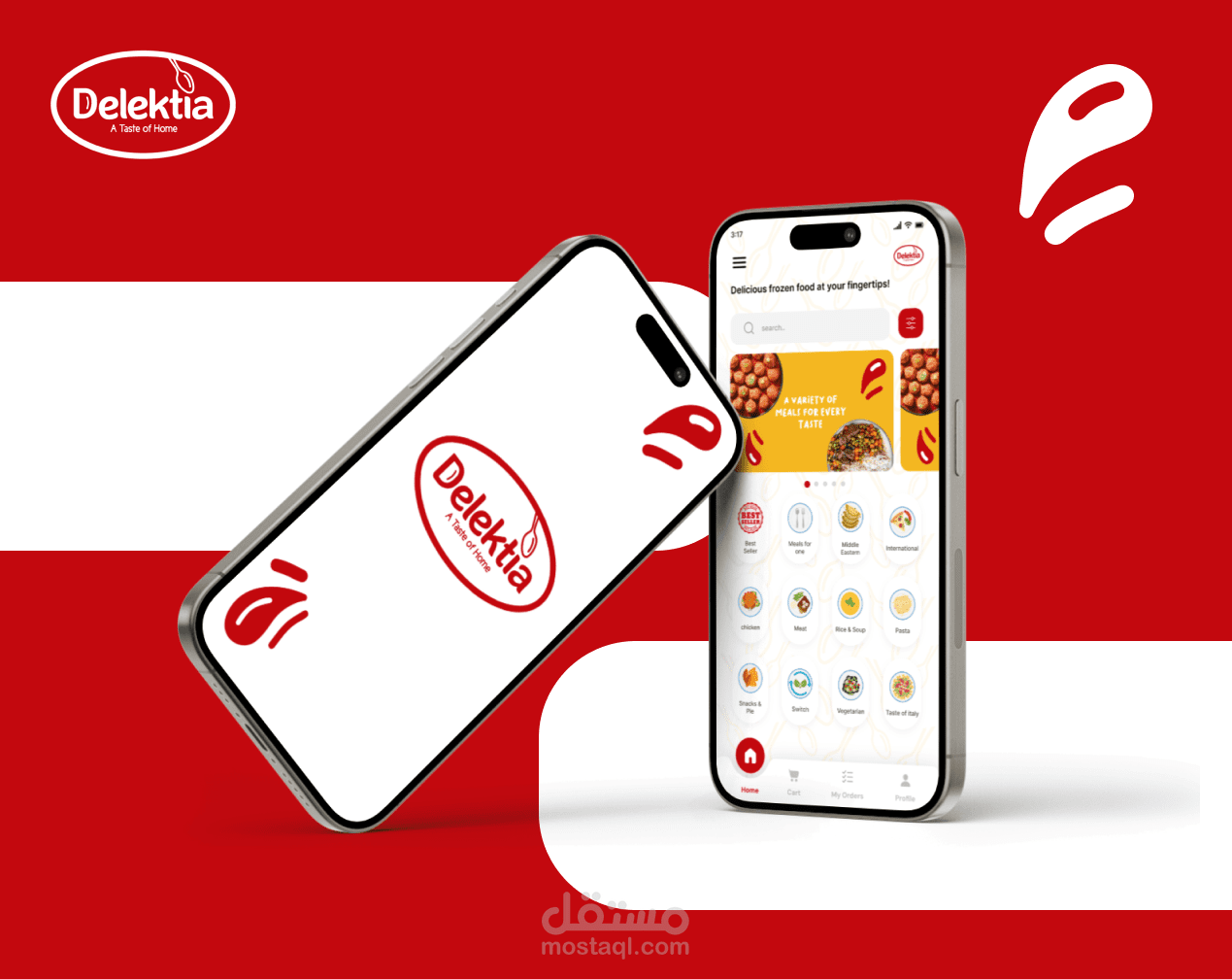 تطبيق Delektia – طلب وجبات جاهزة ومجمدة (الإمارات)