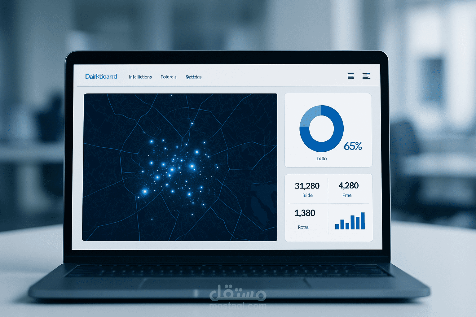 لوحة معلومات تحليلية تفاعلية (Dashboard)