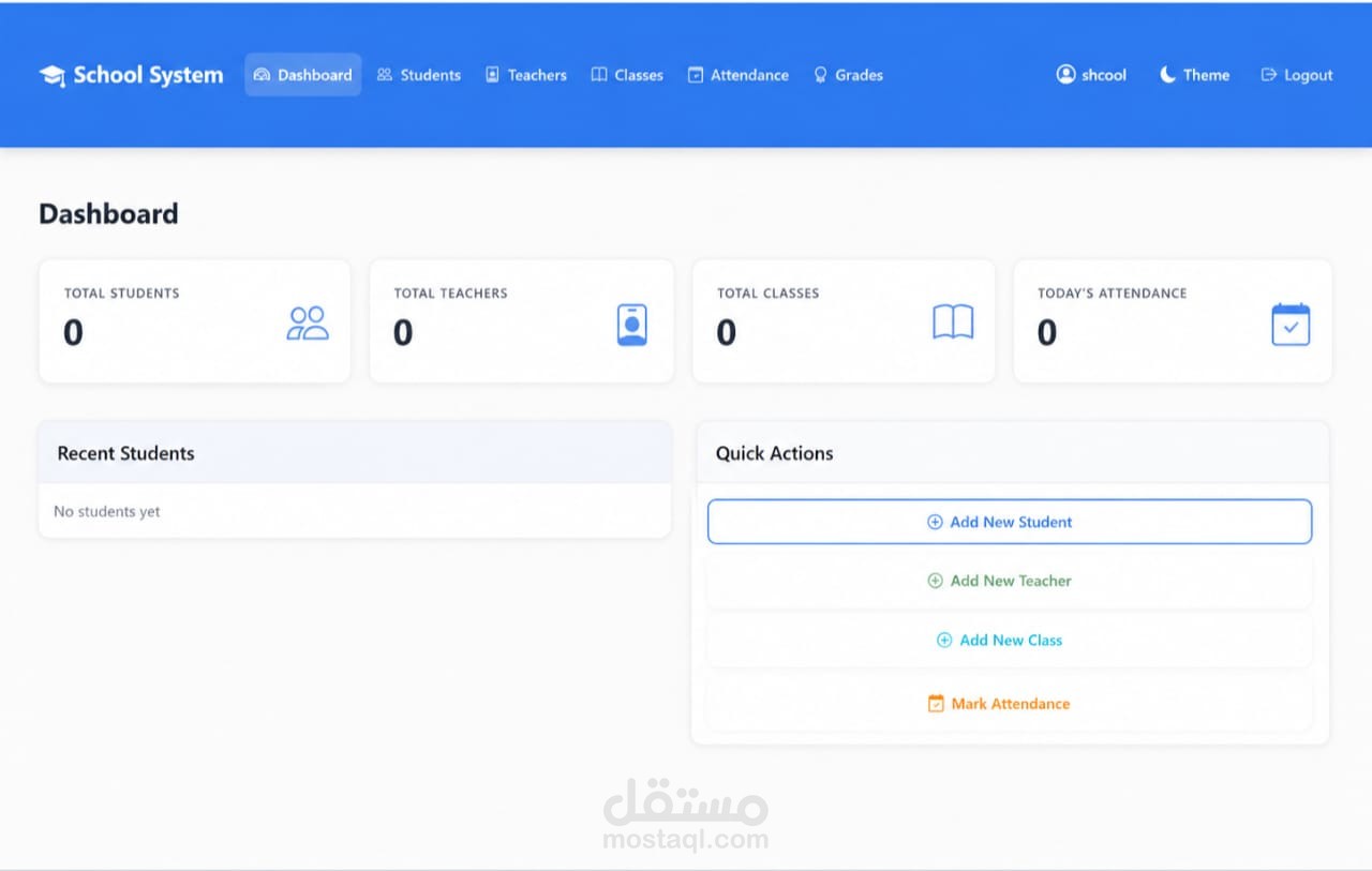 School Management System – Responsive Admin Dashboard