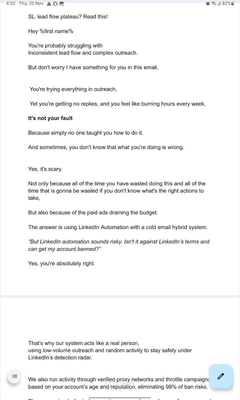 lead nurturing email