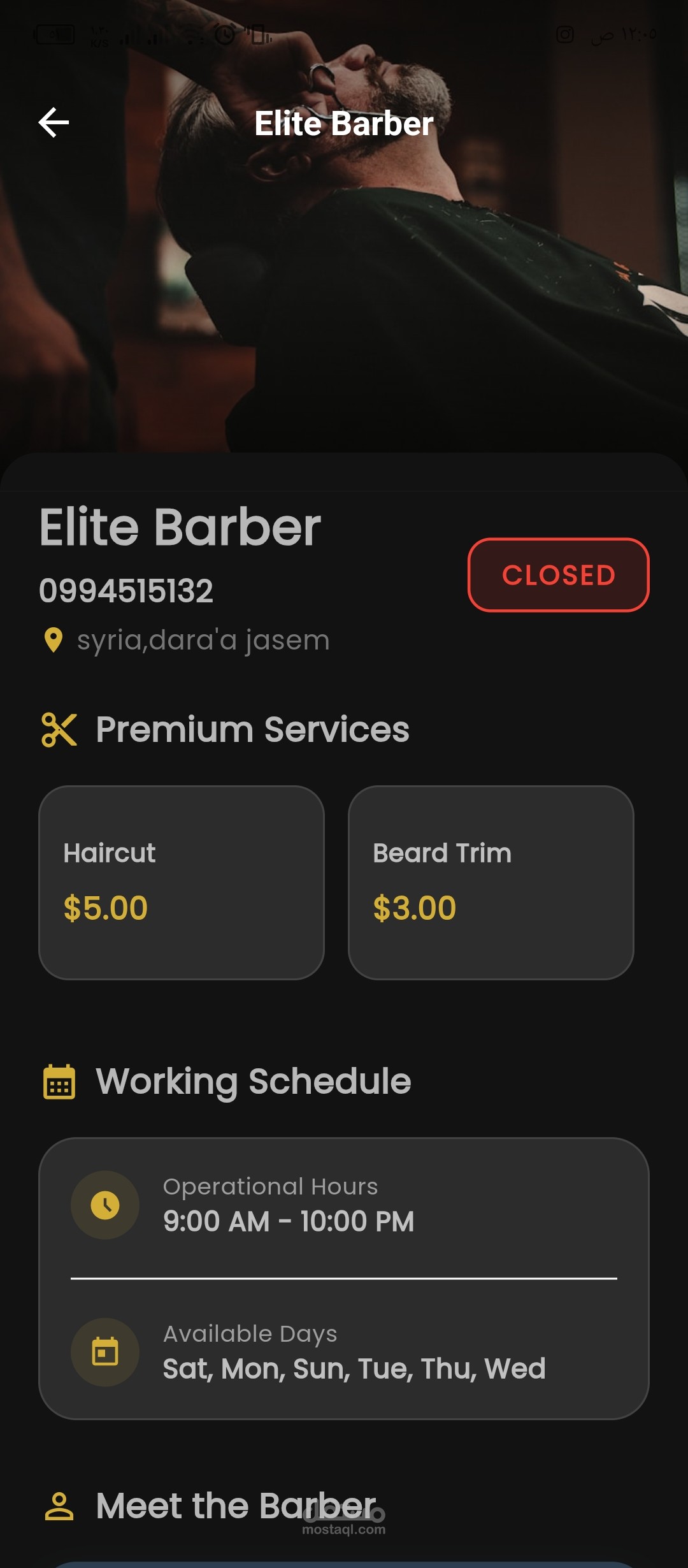 barber booking app
