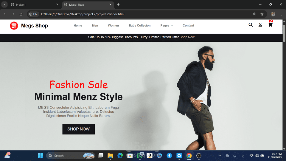 تصميم واجهة ويب حديثة باستخدام HTML5 وCSS3