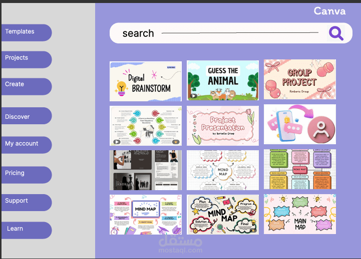 إعادة تصميم تجربة وواجهة مستخدم لتطبيق Canva (Redo UI/UX Design for Canva)