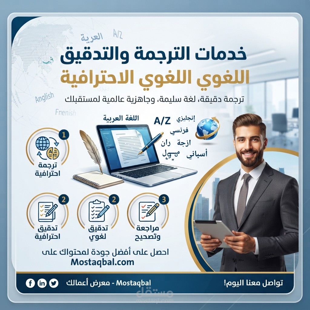 ترجمة لغوية وتدقيق ....سحر الكلمات⭐️