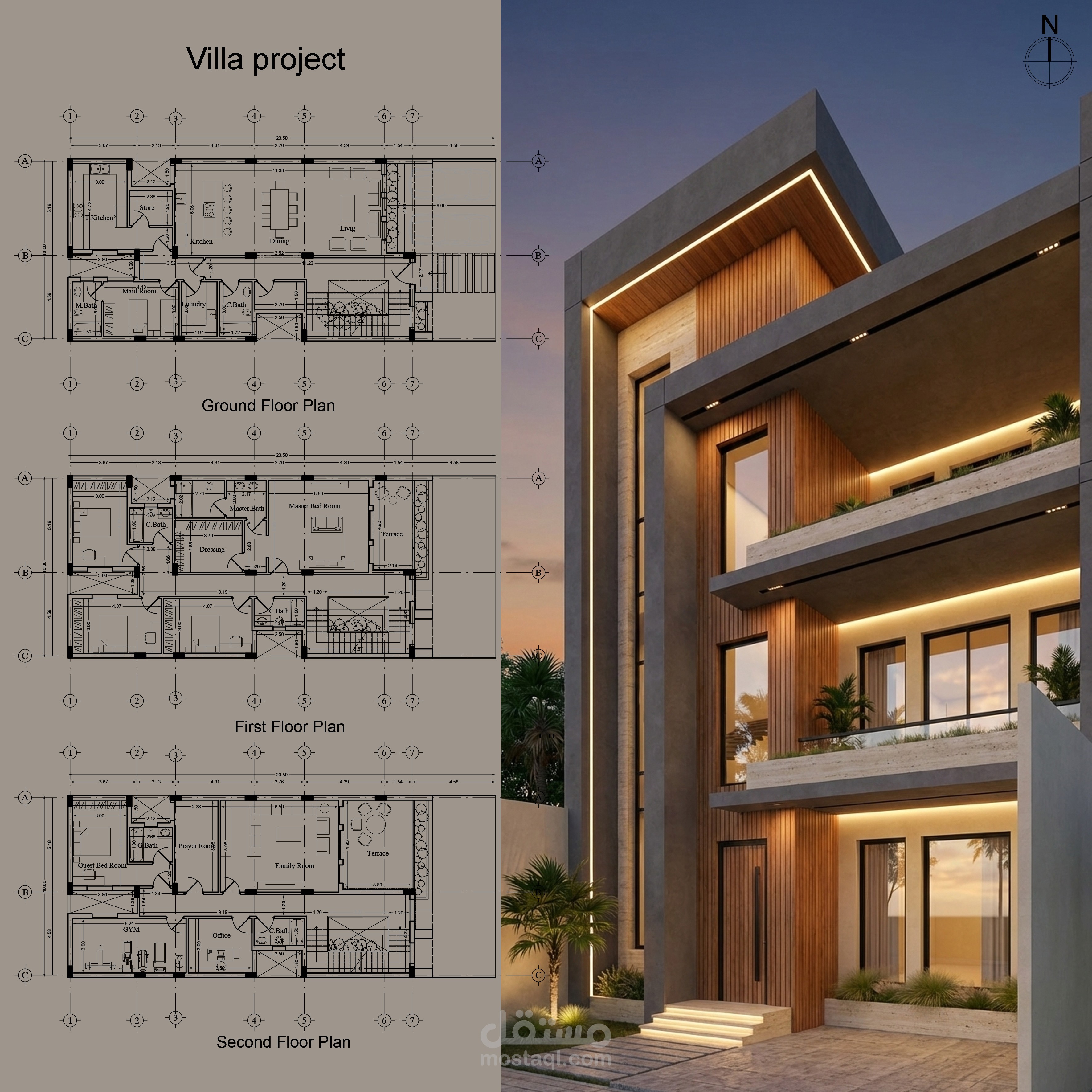 تصميم فيلا سكنية