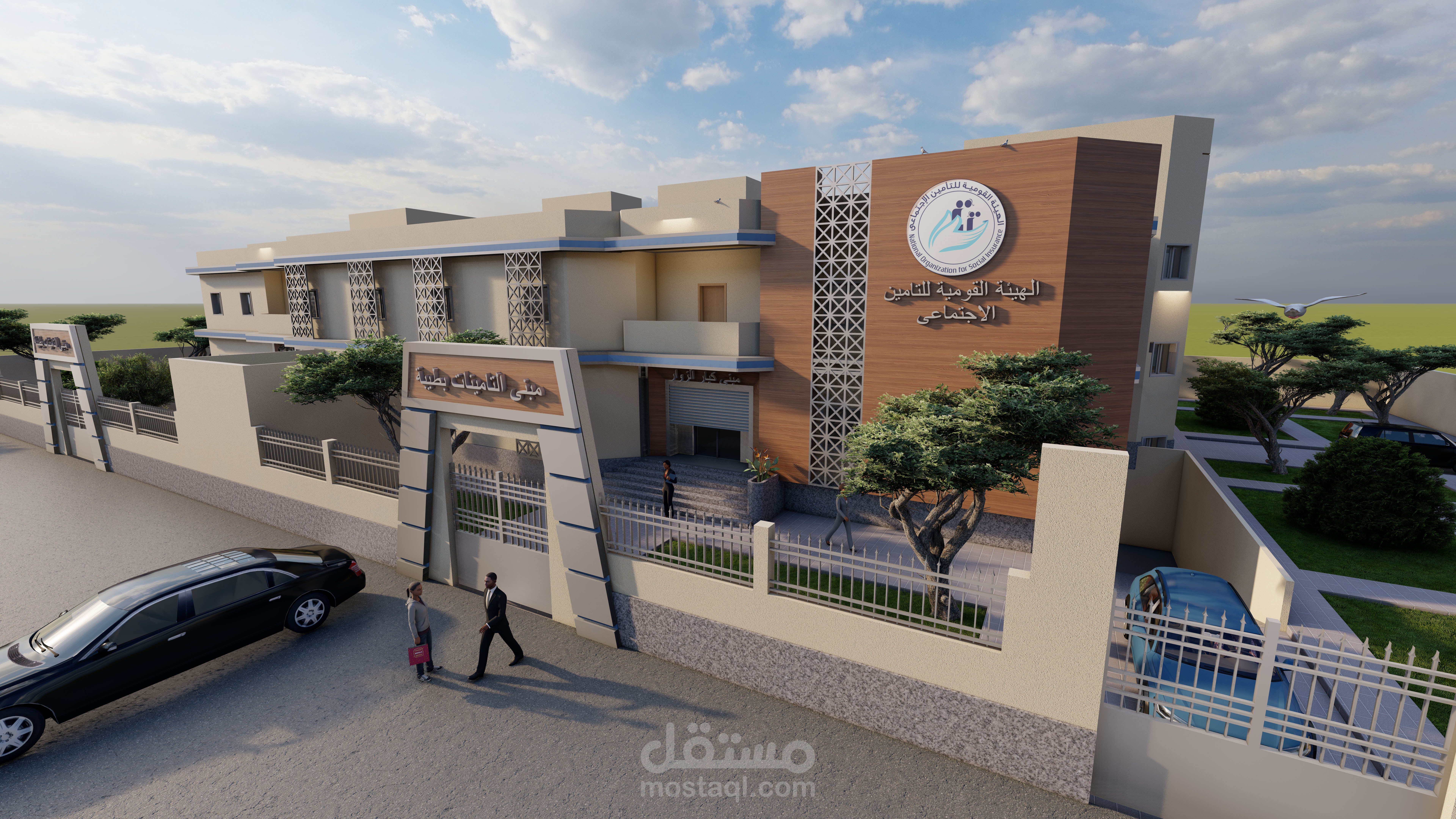 تصميم مبنى تامينات طيبة بالاقصر