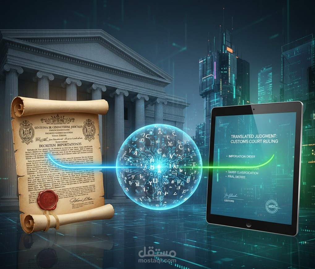 ترجمة وثيقة قضائية: قضية جمركية (عربي ↔ إنجليزي)