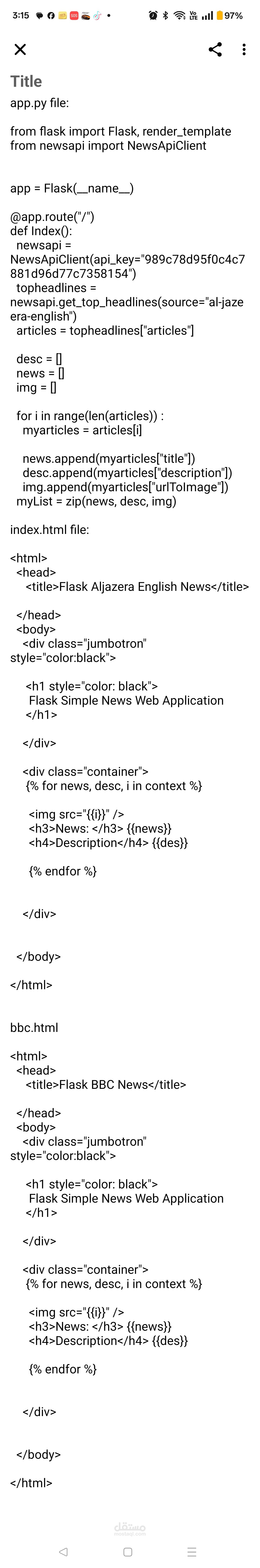 Flask Web News