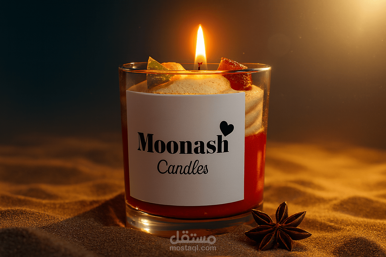 صوره لشمعه عطريه باستخدام الذكاء الاصطناعي