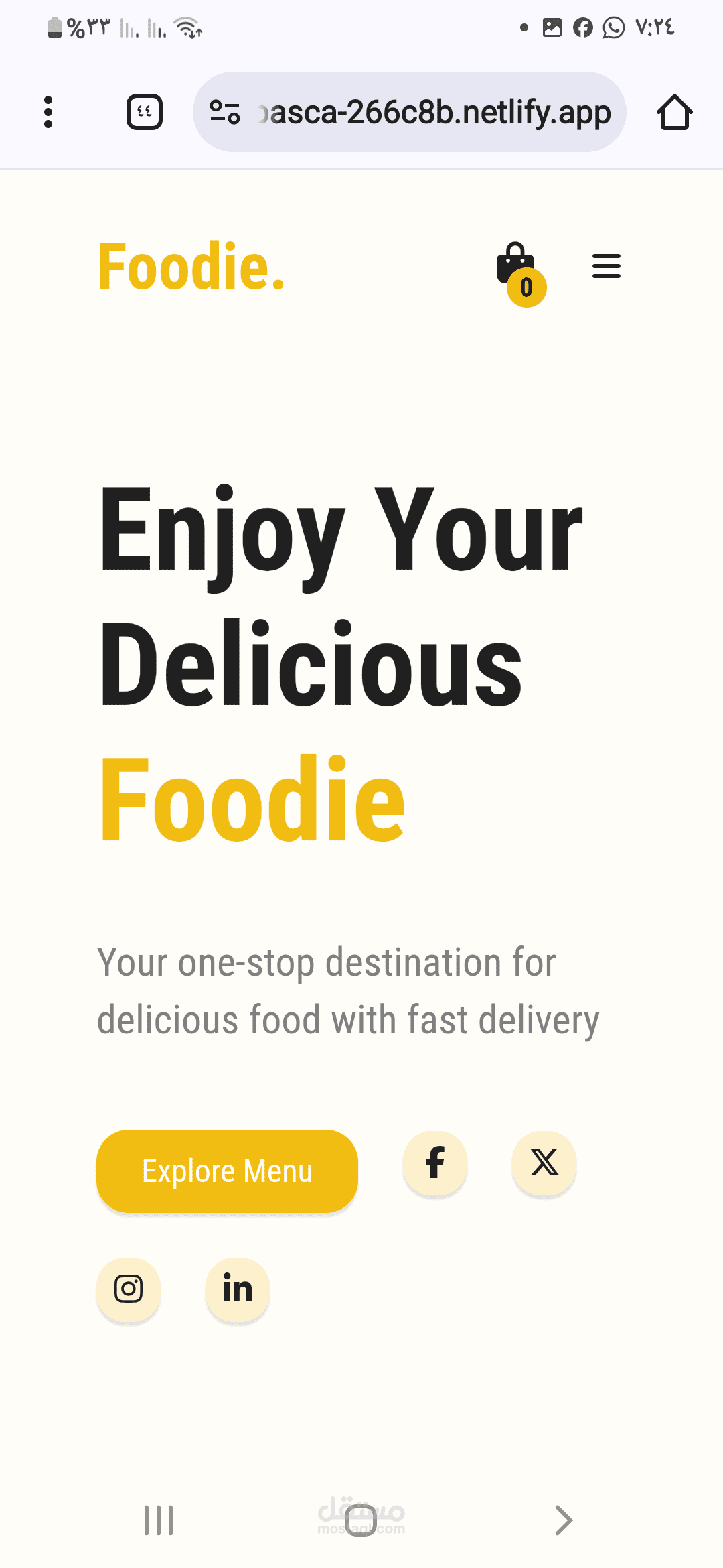 Food website