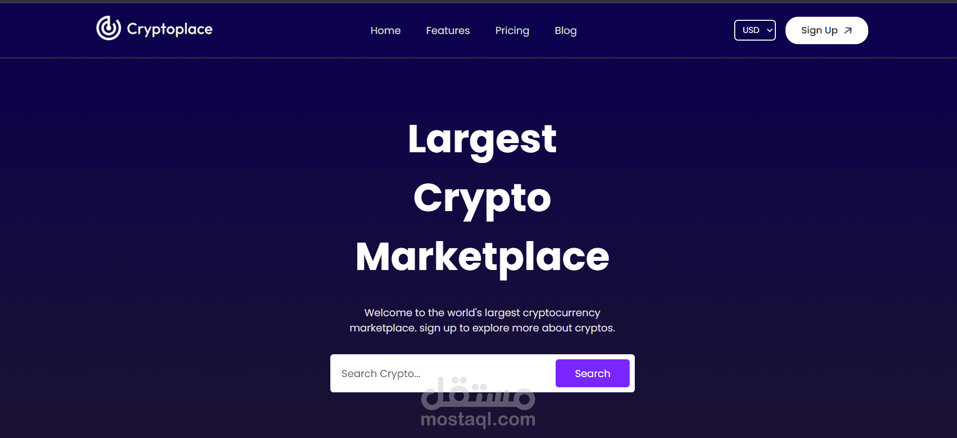 Crypto Marketplace Website