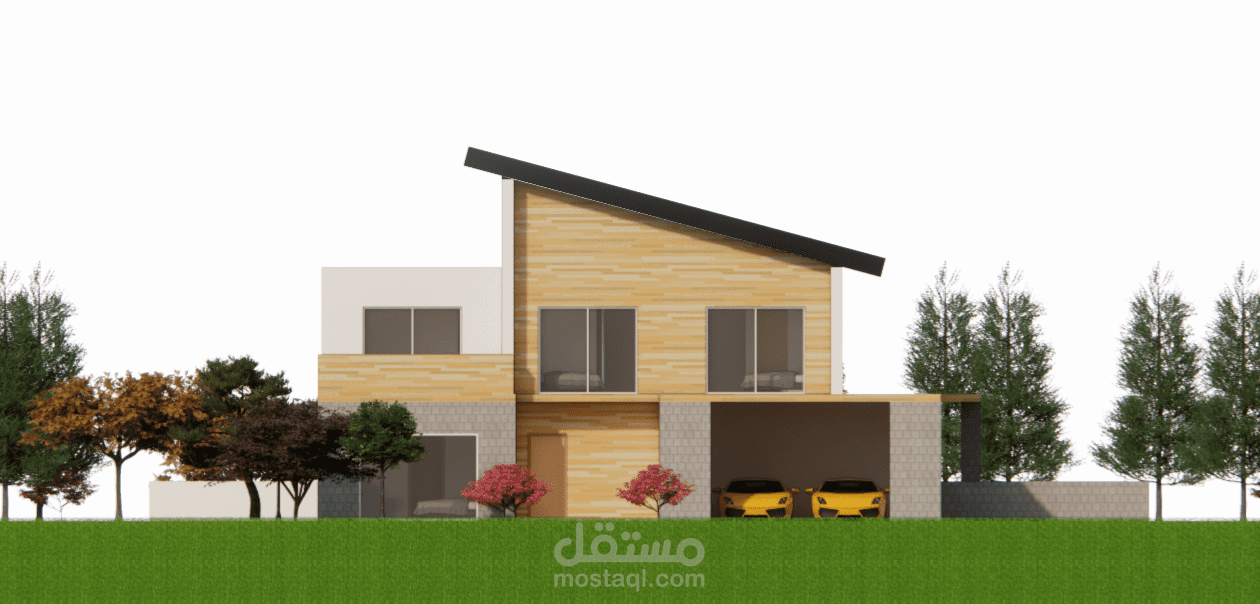 تصميم فيلا سكنية بطراز حديث