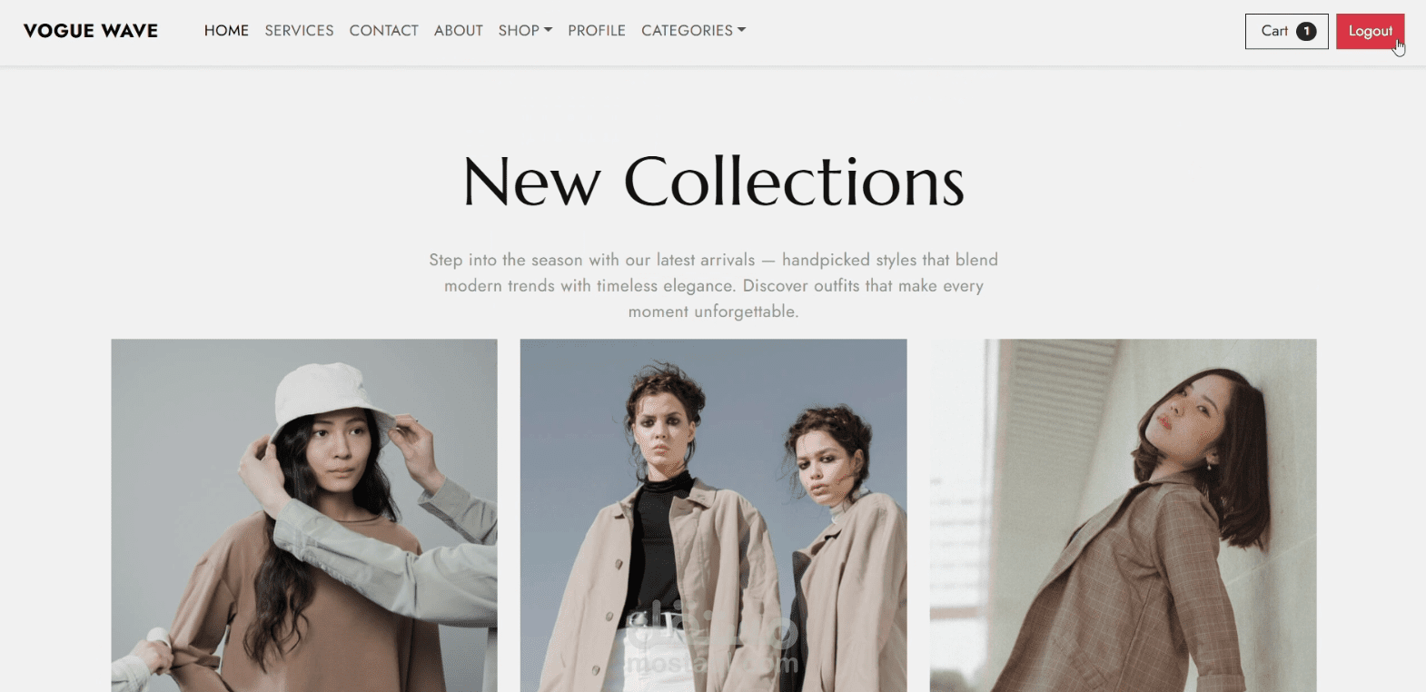 موقع متجر ملابس الكتروني