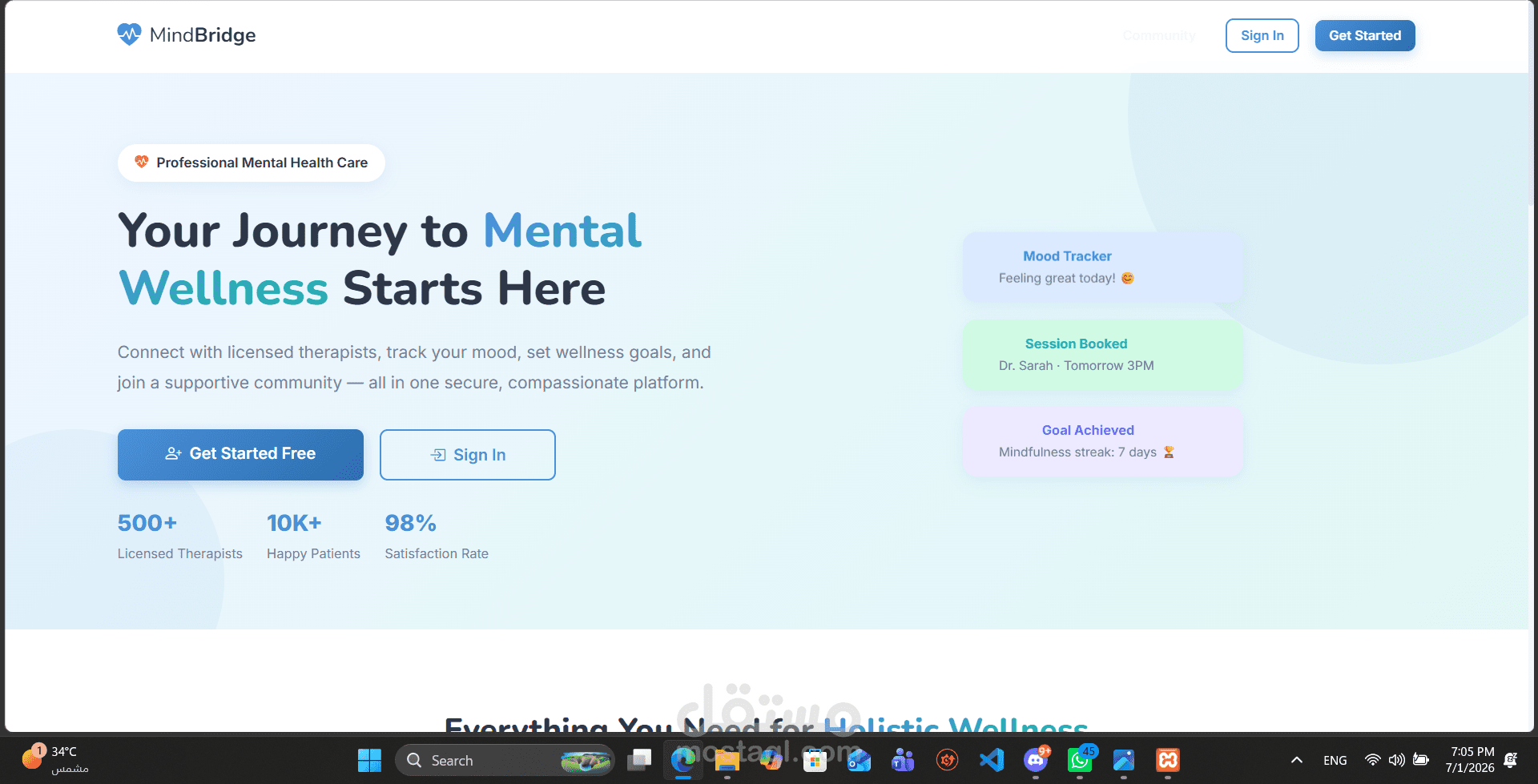 MindBridge – Mental Health Management Platform