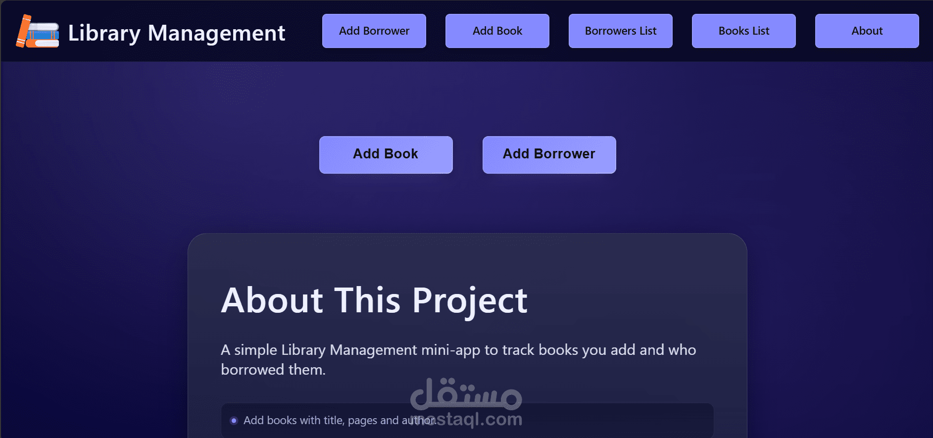 library management website