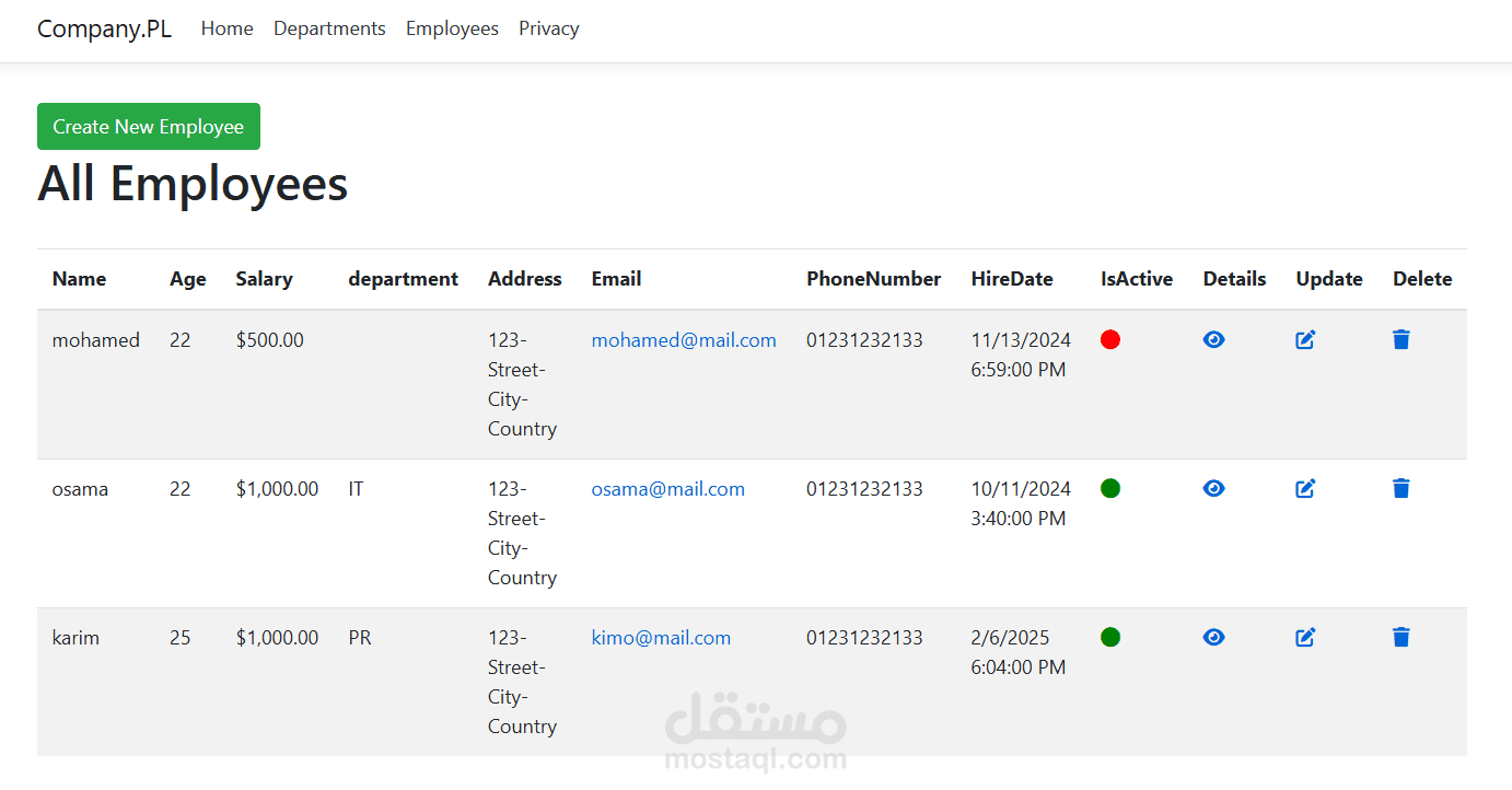 CompanyManagementSystemMVC
