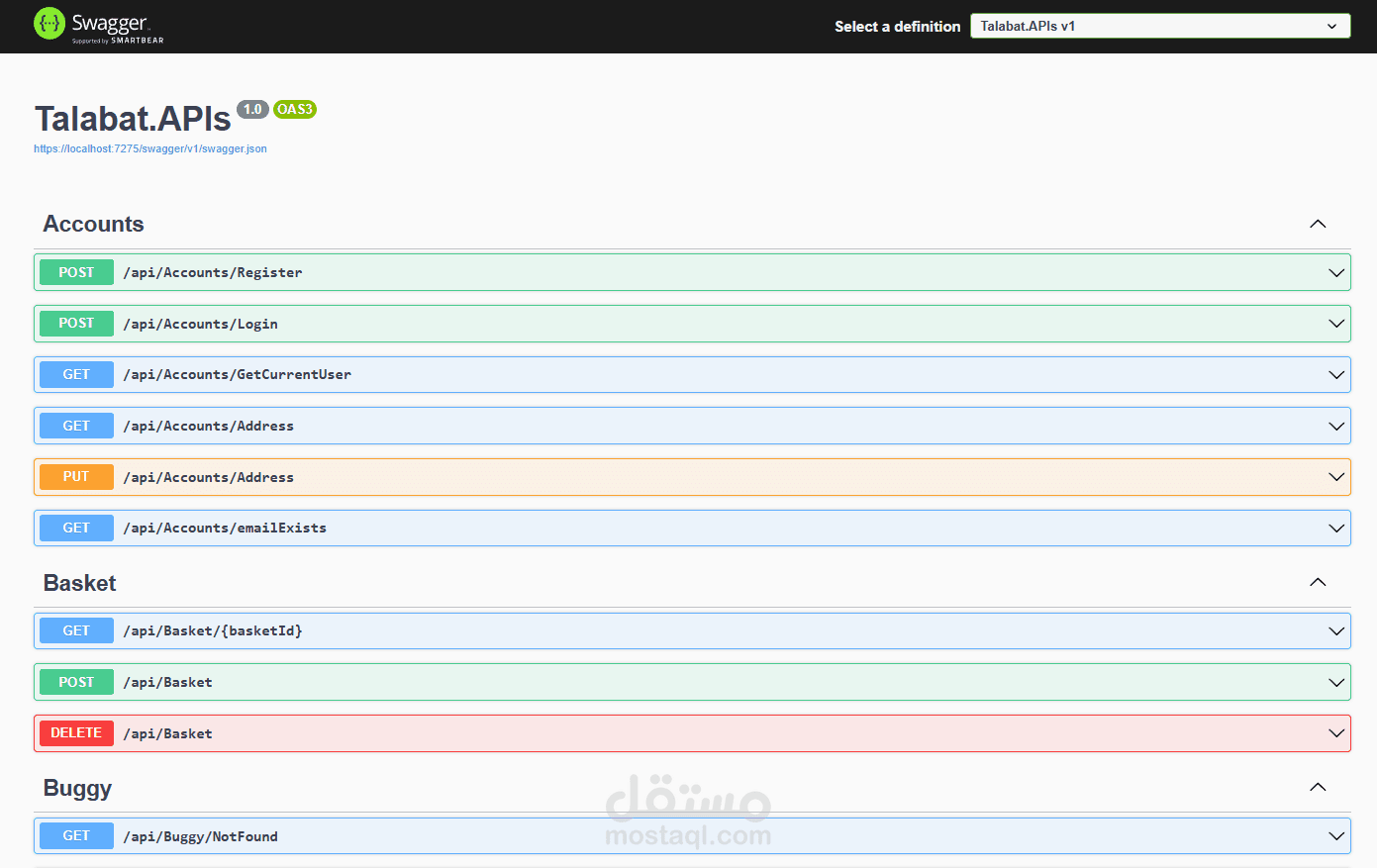 Talabat Web Api