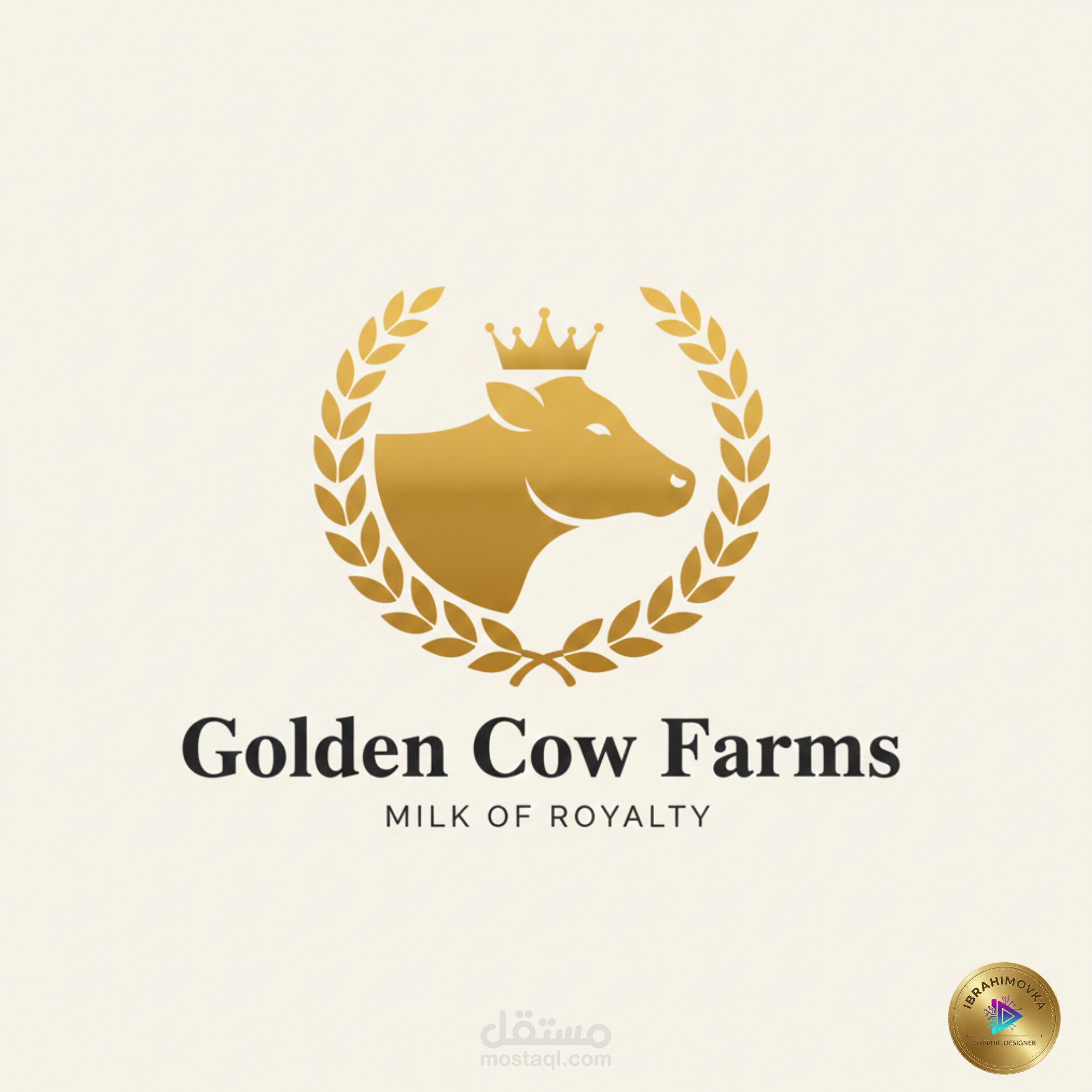 تصميم شعار لأحد مزارع الأبقار