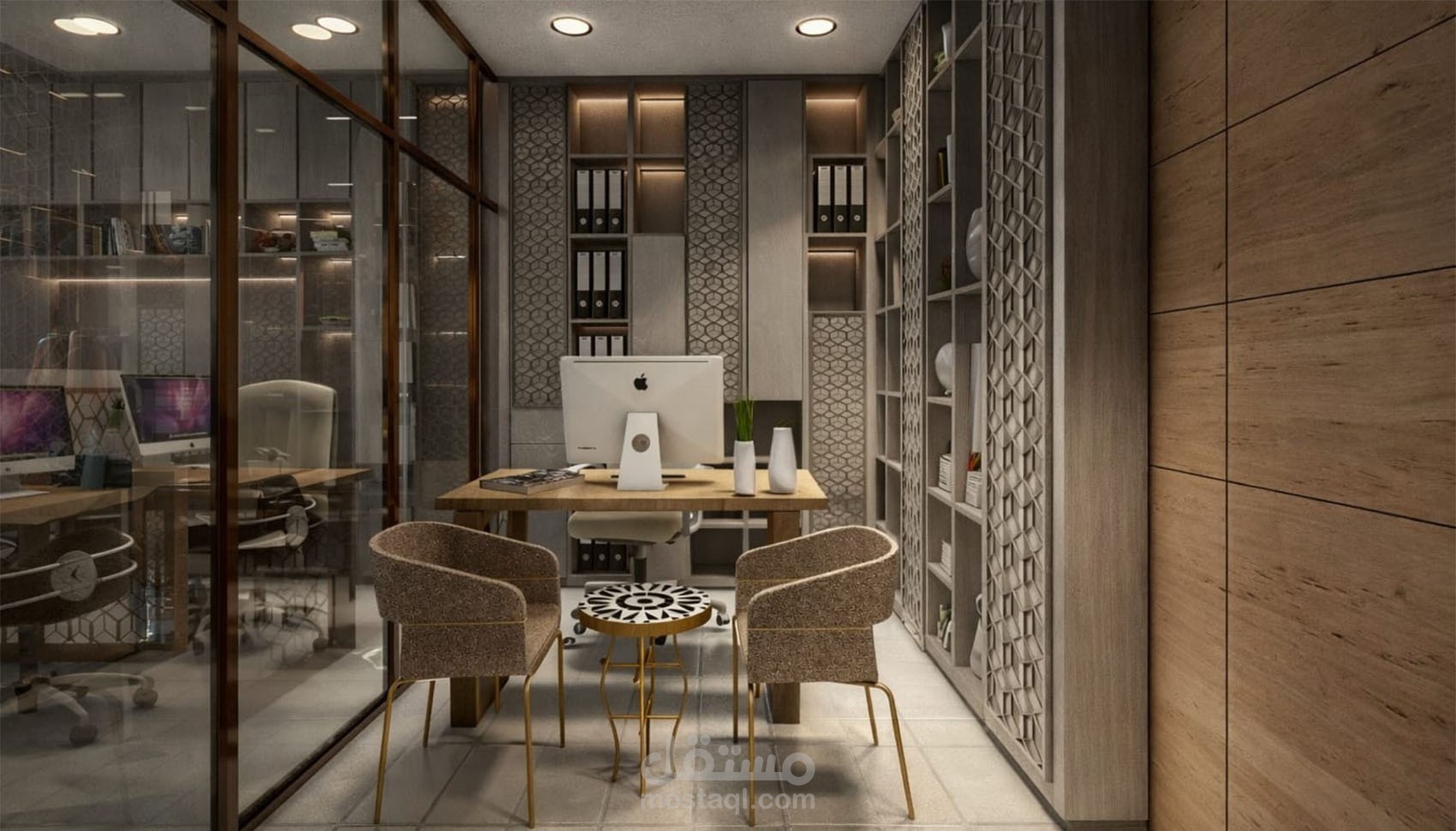 تصميم مكتب محاسبة بروح الأرابيسك ستايل