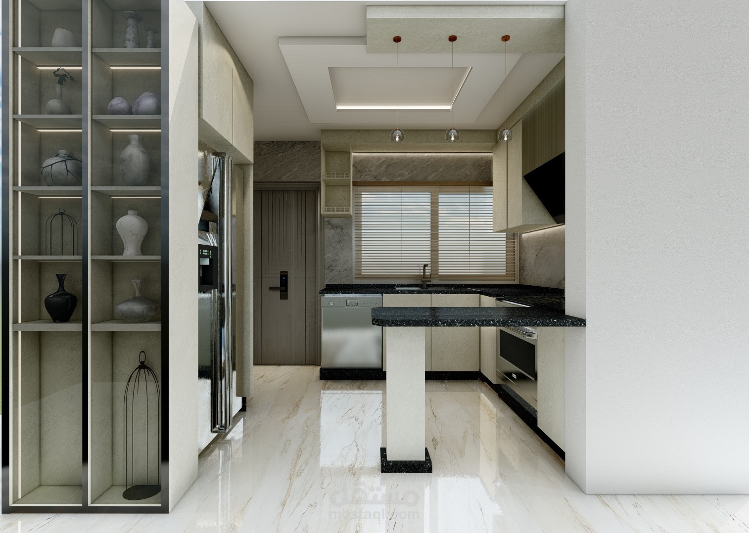 تصميم مطابخ بطابع عصري حديث