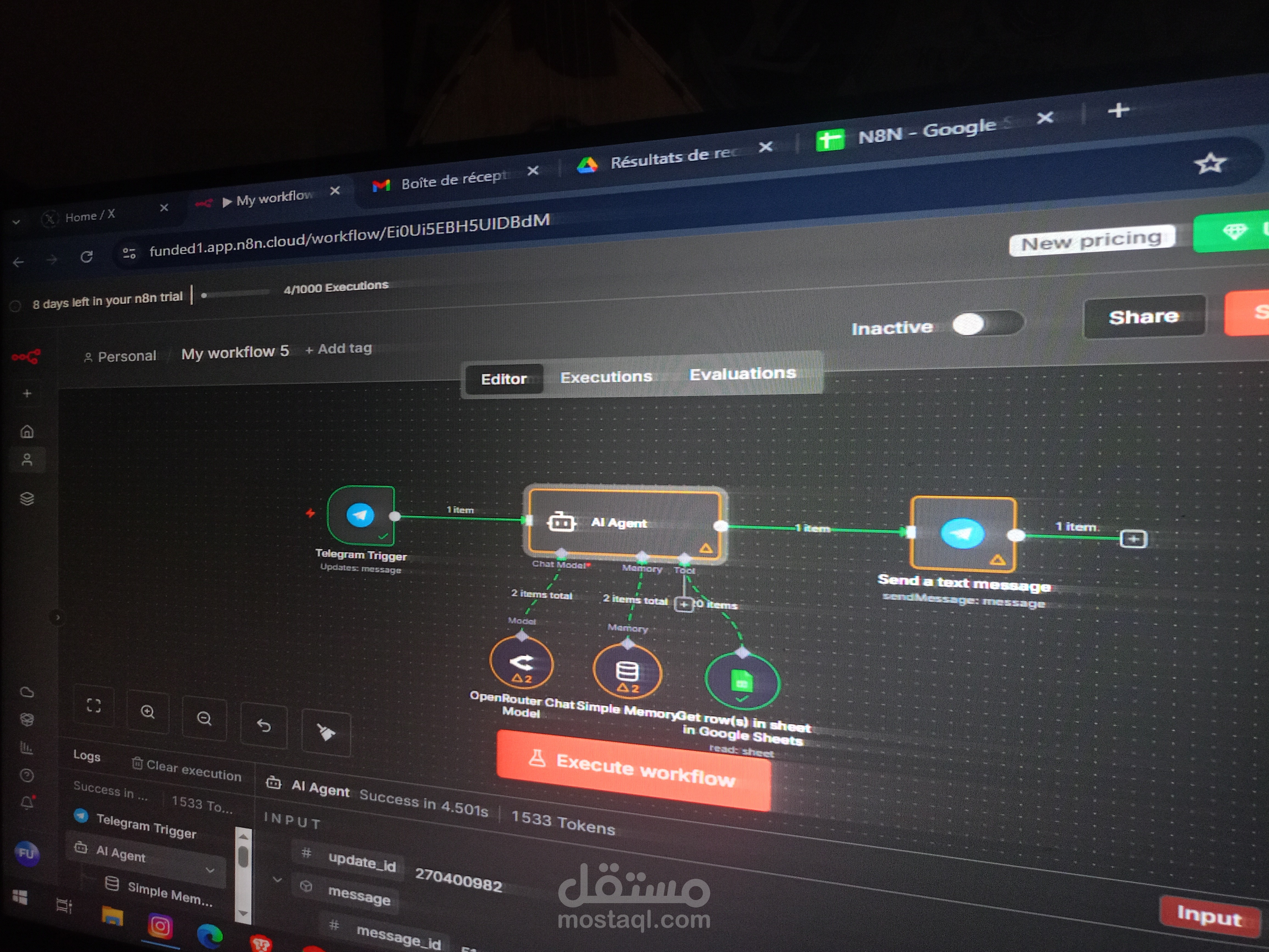 Automation system n8n