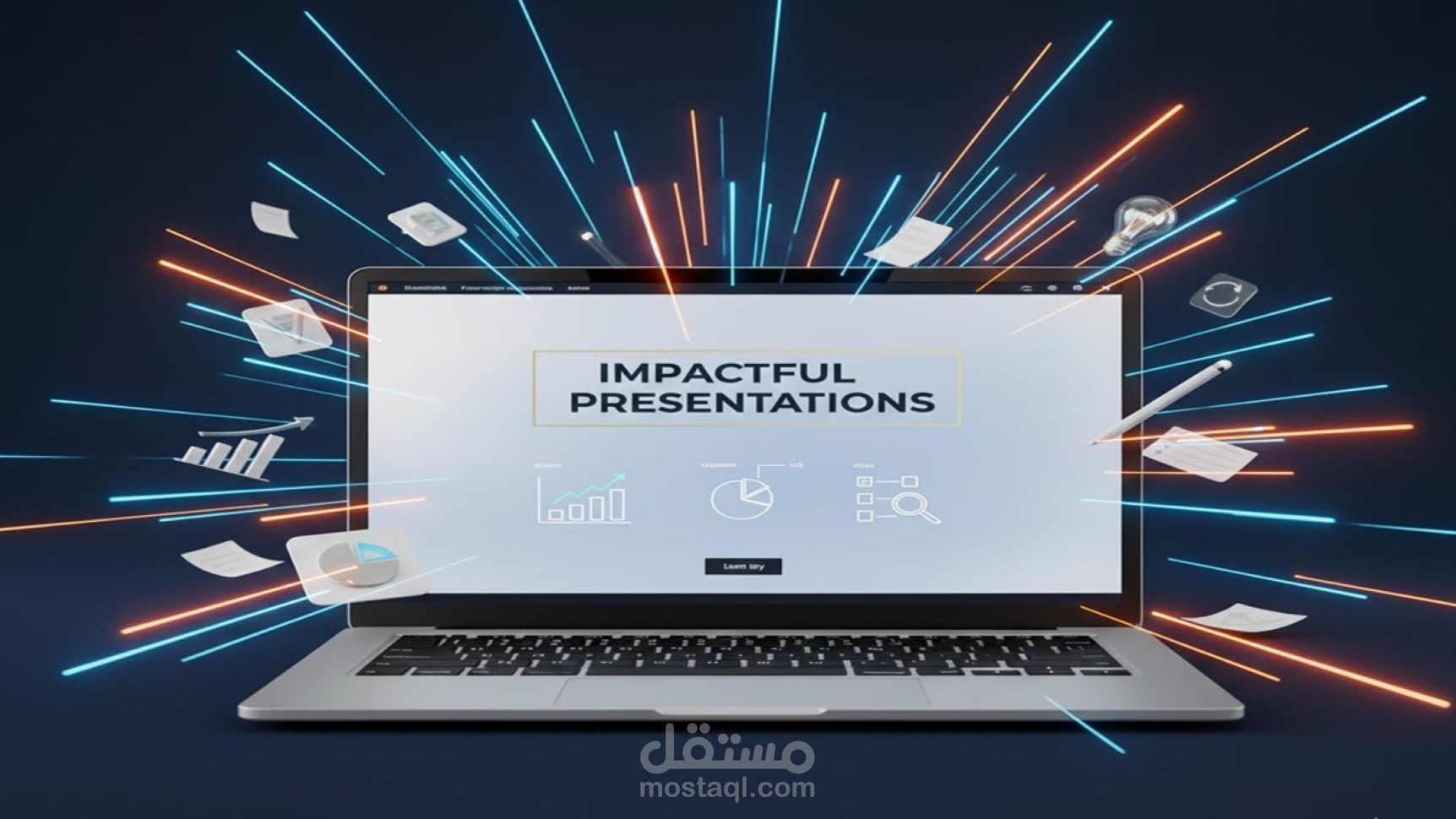 إعداد عرض تقديمي (PowerPoint) لمشروع أكاديمي