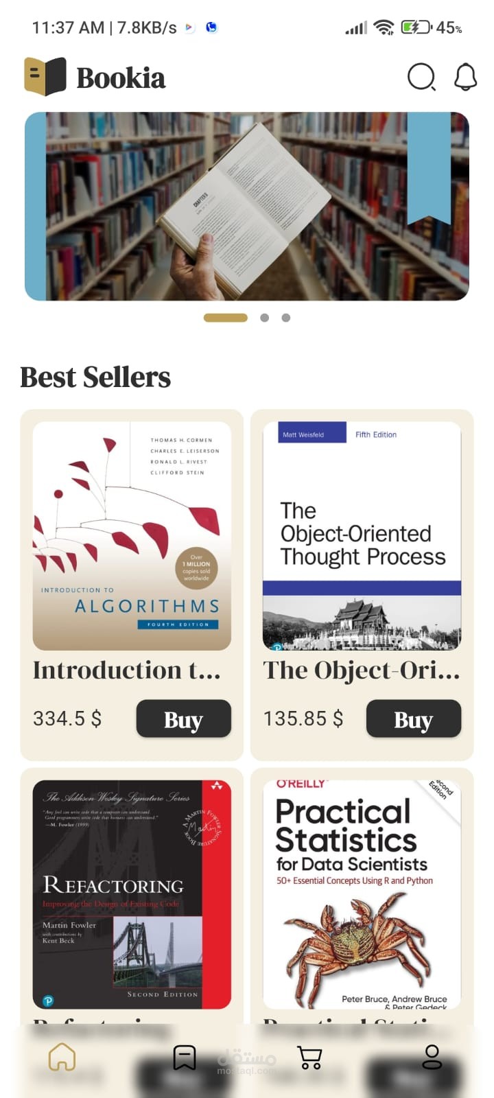 Bookia – Online Book Store App (Flutter)