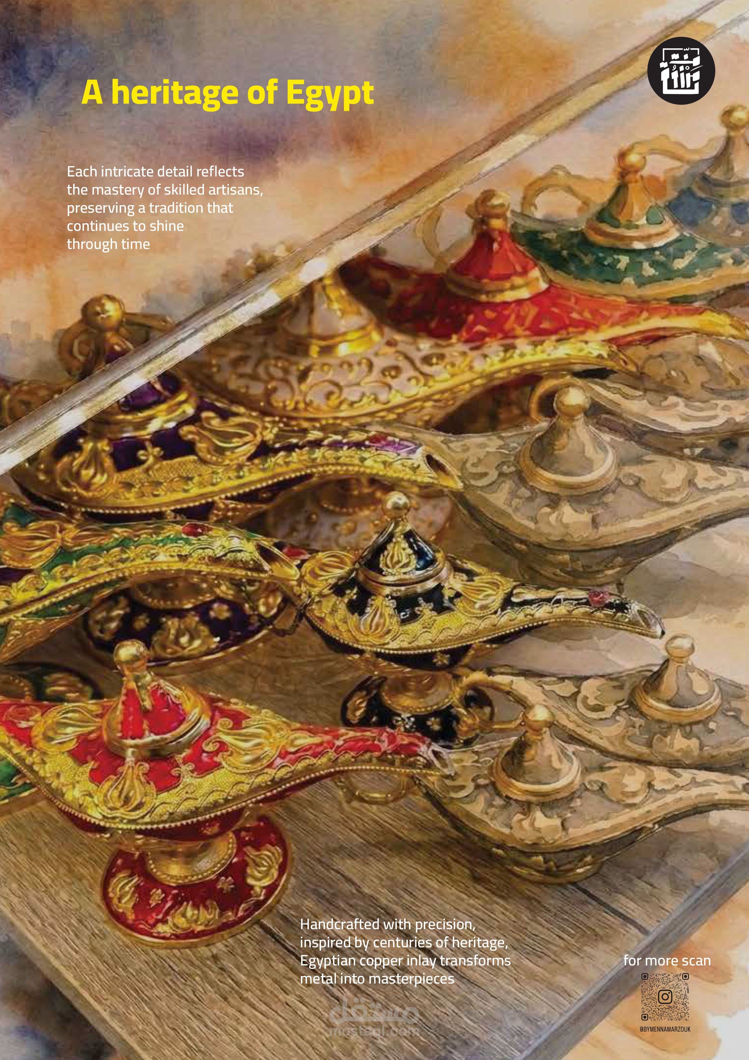 معرض أعمالي في التصميم الجرافيكي: بوسترات، هويات بصرية، وتصاميم إعلانية مبتكرة