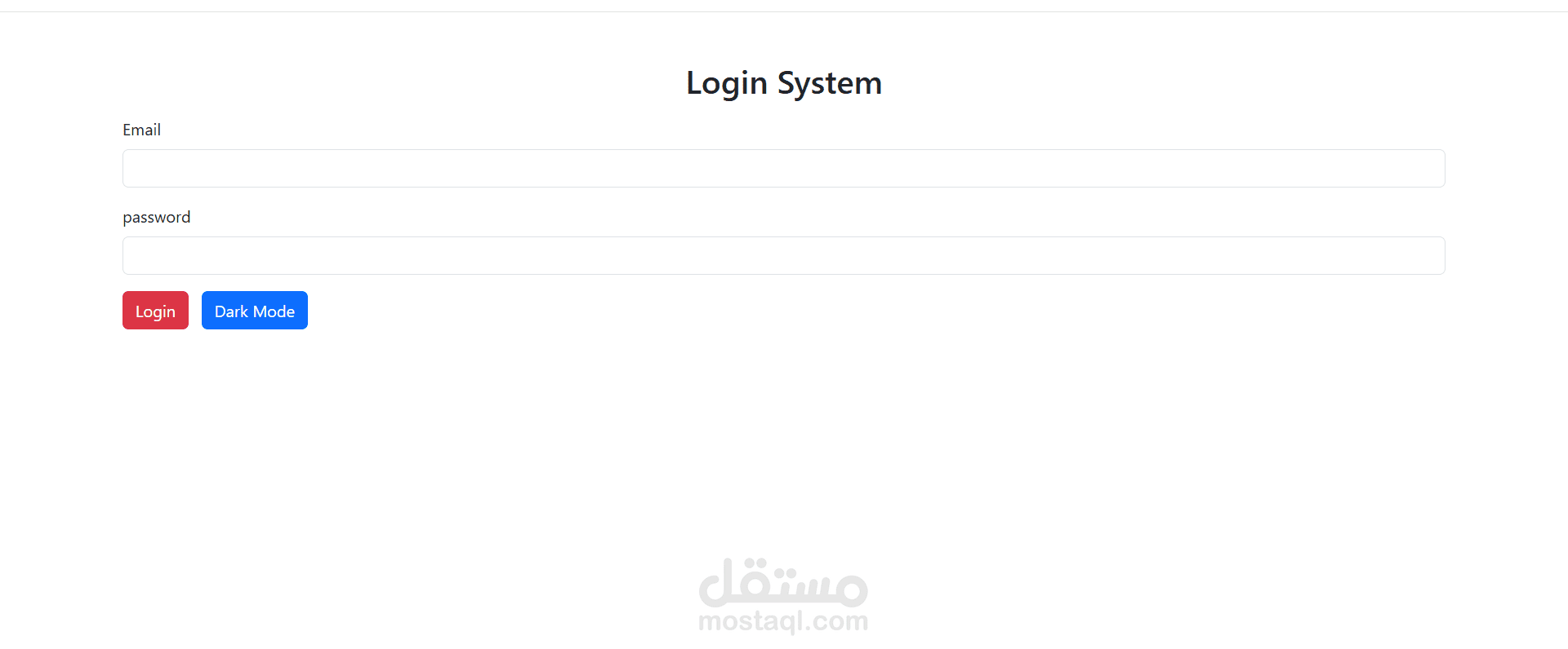 Login system using Apis