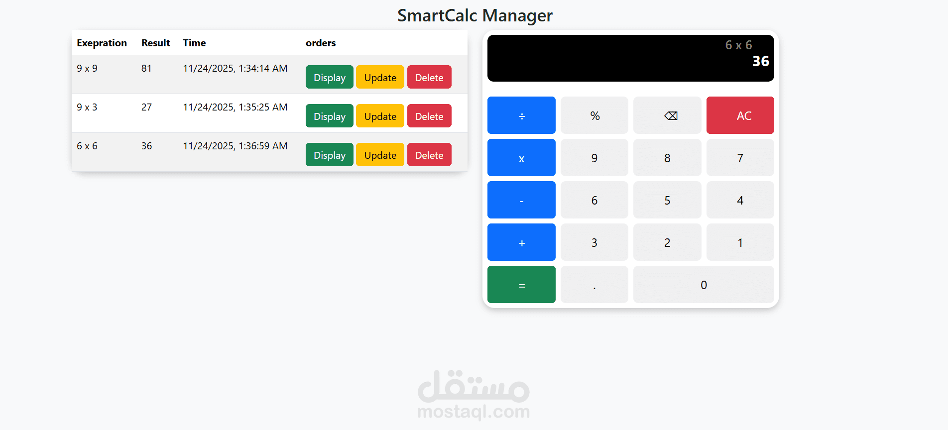 Smart Calc Manager
