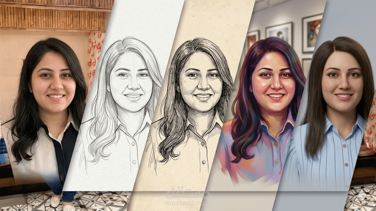 تحويل اى صورة الى رسم رقمى او اسكتش