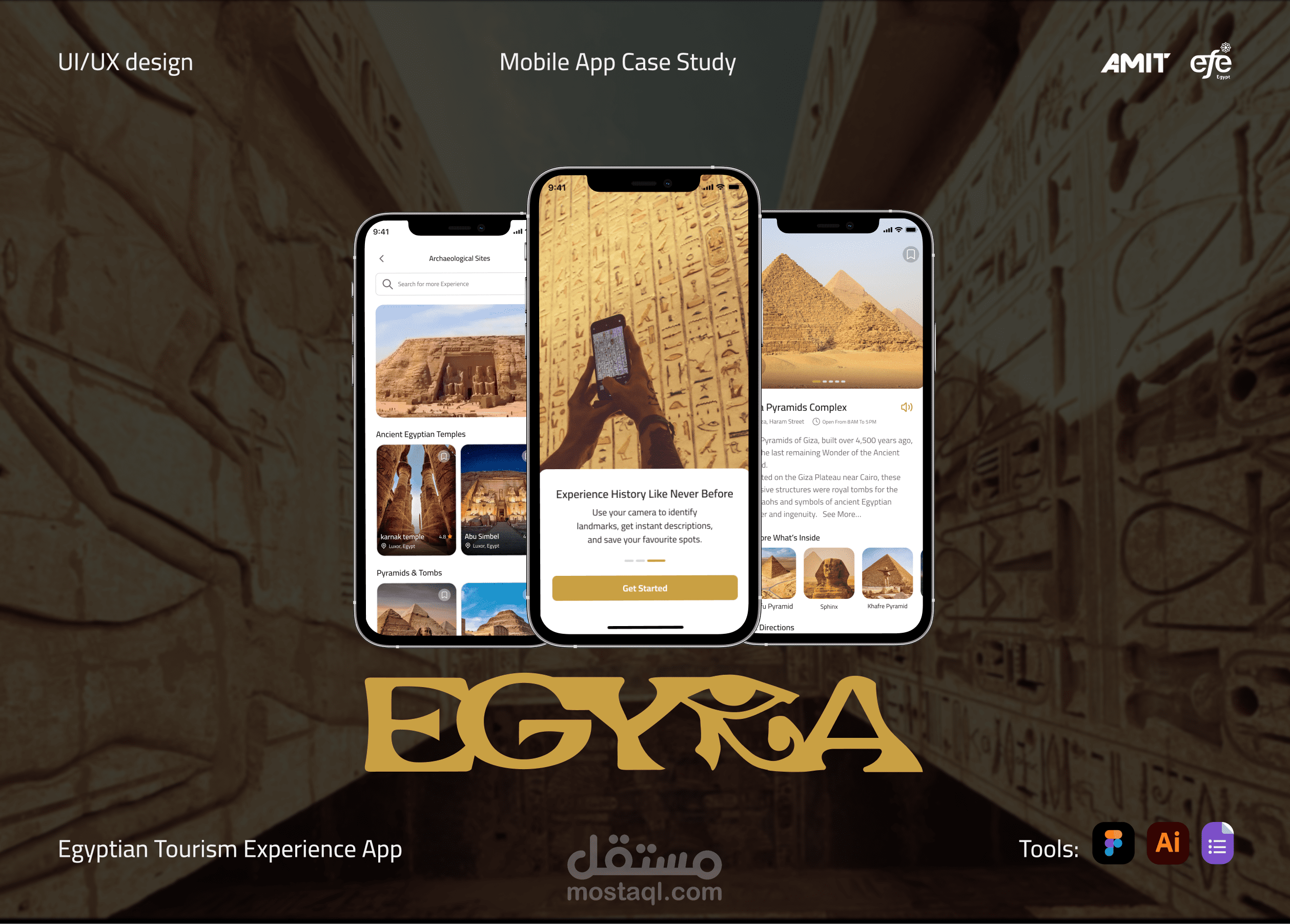 تطبيق Egyra للسياحة المصرية — دراسة حالة UX/UI