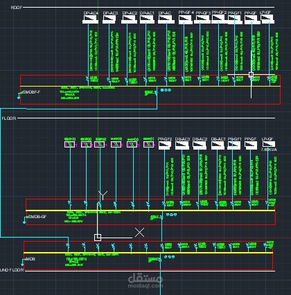 اعداد المخططات الكهربائية لمبنى call center