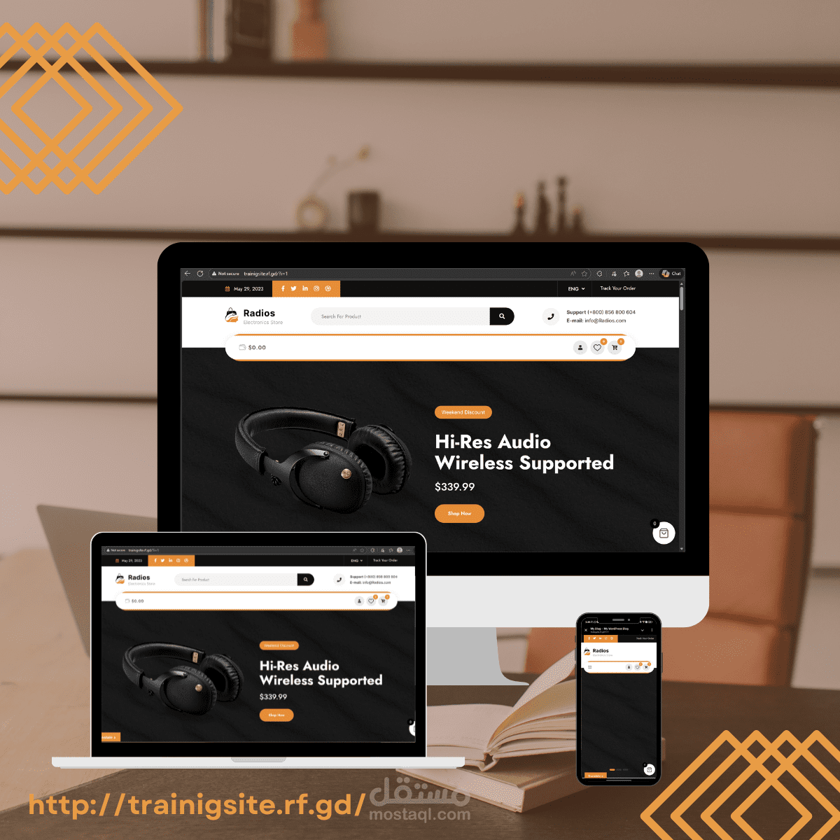 تصميم متجر إلكتروني متكامل للأجهزة الإلكترونية